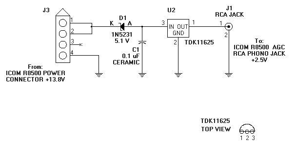 schematic, Icom R-8500 AGC mod