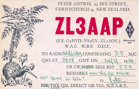 ZL3AAP QSL Card